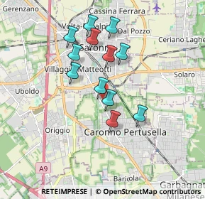 Mappa Via Torricelli, 21042 Caronno Pertusella VA, Italia (1.5175)