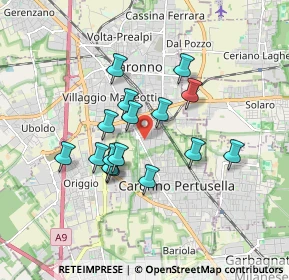 Mappa Via Torricelli, 21042 Caronno Pertusella VA, Italia (1.42438)
