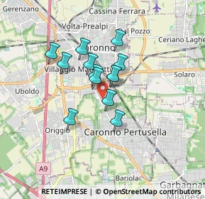 Mappa Via Torricelli, 21042 Caronno Pertusella VA, Italia (1.20462)