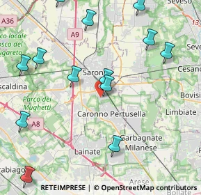 Mappa Via Torricelli, 21042 Caronno Pertusella VA, Italia (5.78938)