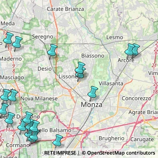 Mappa Via Giovanni Schiapparelli, 20851 Lissone MB, Italia (6.9125)