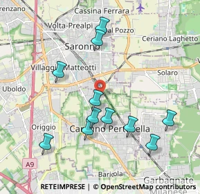 Mappa Via Serni, 21042 Caronno Pertusella VA, Italia (1.97182)