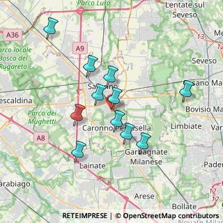 Mappa Via Serni, 21042 Caronno Pertusella VA, Italia (3.24636)