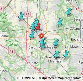 Mappa Via Cesare Pavese, 21042 Caronno Pertusella VA, Italia (3.28769)