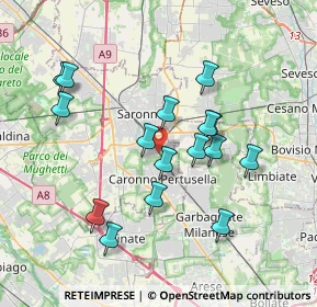 Mappa Via Cesare Pavese, 21042 Caronno Pertusella VA, Italia (3.46125)