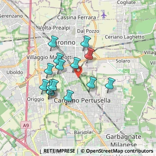 Mappa Via Cesare Pavese, 21042 Caronno Pertusella VA, Italia (1.556)