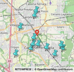 Mappa Via Cesare Pavese, 21042 Caronno Pertusella VA, Italia (2.07667)