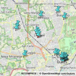 Mappa Via Padre Reginaldo Giuliani, 20851 Lissone MB, Italia (2.9035)