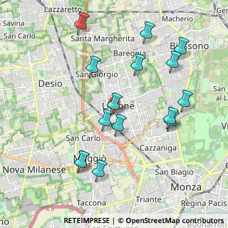 Mappa Via Padre Reginaldo Giuliani, 20851 Lissone MB, Italia (2.096)