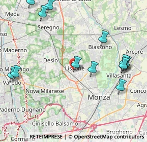 Mappa Via Capuccina, 20035 Lissone MB, Italia (5.25143)