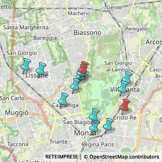 Mappa Via Cesare Battisti, 20854 Vedano al Lambro MB, Italia (1.86846)