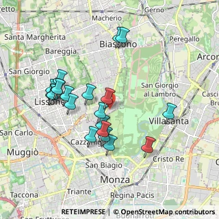 Mappa Via Cesare Battisti, 20854 Vedano al Lambro MB, Italia (1.797)