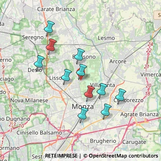 Mappa Via Cesare Battisti, 20854 Vedano al Lambro MB, Italia (3.46909)