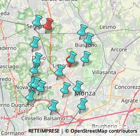 Mappa Via Augusto Righi, 20035 Lissone MB, Italia (3.93111)