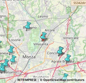 Mappa Piazza Europa, 20852 Villasanta MB, Italia (6.2575)