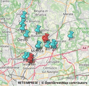 Mappa Piazza Europa, 20852 Villasanta MB, Italia (6.63412)