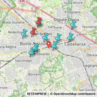 Mappa Via Castellanza, 21052 Busto Arsizio VA, Italia (1.60833)
