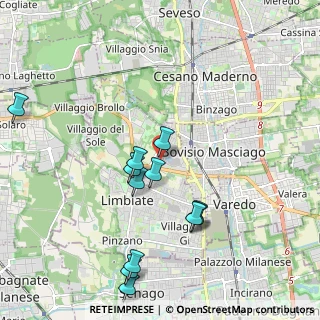 Mappa Centro Commerciale Carrefour di Limbiate, 20051 Limbiate MB, Italia (2.11167)