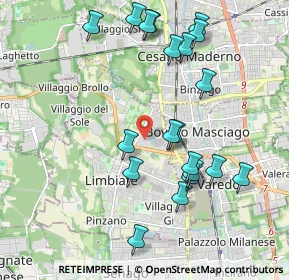 Mappa Centro Commerciale Carrefur, 20812 Limbiate MB, Italia (2.0975)