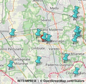 Mappa Centro Commerciale Carrefur, 20812 Limbiate MB, Italia (5.03615)