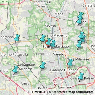 Mappa Via Giuseppe Garibaldi EX SS, 20812 Limbiate MB, Italia (5.03615)