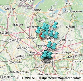 Mappa Centro Commerciale Carrefur, 20812 Limbiate MB, Italia (10.4725)