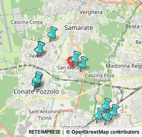 Mappa Via Padre Daniele, 21017 Samarate VA, Italia (2.2325)