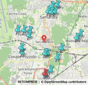 Mappa Via Padre Daniele, 21017 Samarate VA, Italia (2.3395)