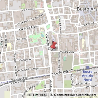 Mappa Via dei Mille, 11, 21052 Busto Arsizio, Varese (Lombardia)