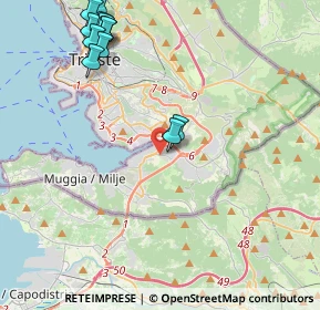 Mappa Str. di Monte D'Oro, 34148 Trieste TS, Italia (5.09583)