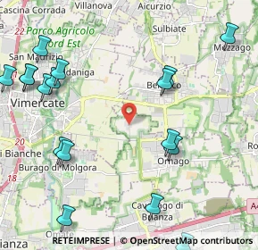 Mappa Via Cascina Rossino, 20876 Ornago MB, Italia (2.83333)