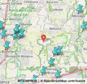 Mappa Via Cascina Rossino, 20876 Ornago MB, Italia (3.2125)