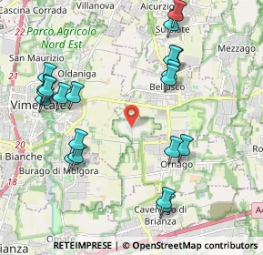 Mappa Via Cascina Rossino, 20876 Ornago MB, Italia (2.2885)