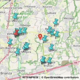 Mappa Via Cascina Rossino, 20876 Ornago MB, Italia (2.2225)
