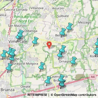 Mappa Via Cascina Rossino, 20876 Ornago MB, Italia (2.927)