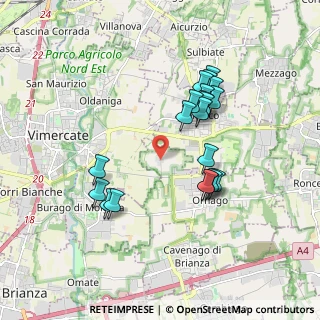 Mappa Via Cascina Rossino, 20876 Ornago MB, Italia (1.672)