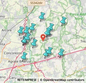 Mappa Via Cascina Rossino, 20876 Ornago MB, Italia (3.13875)