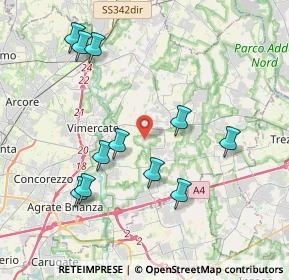 Mappa Via Cascina Rossino, 20876 Ornago MB, Italia (4.04273)