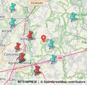 Mappa Via Cascina Rossino, 20876 Ornago MB, Italia (5.19583)