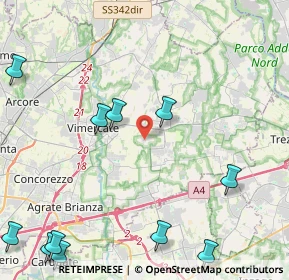 Mappa Via Cascina Rossino, 20876 Ornago MB, Italia (6.10545)