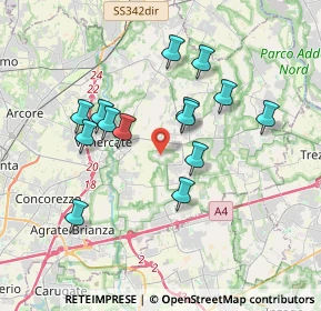 Mappa Via Cascina Rossino, 20876 Ornago MB, Italia (3.29357)