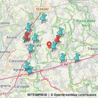 Mappa Via Cascina Rossino, 20876 Ornago MB, Italia (3.80154)