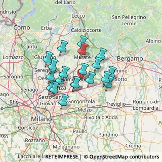 Mappa Via Cascina Rossino, 20876 Ornago MB, Italia (10.388)