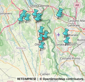 Mappa Loreto, 28047 Oleggio NO, Italia (6.96071)