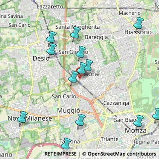 Mappa Piazza Giorgio la Pira, 20851 Lissone MB, Italia (2.46692)