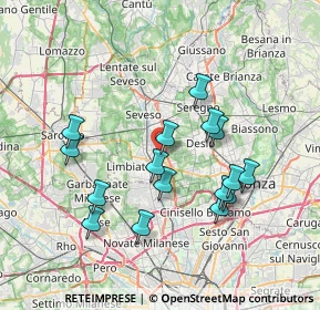 Mappa Via Ticino, 20813 Bovisio-Masciago MB, Italia (6.93625)