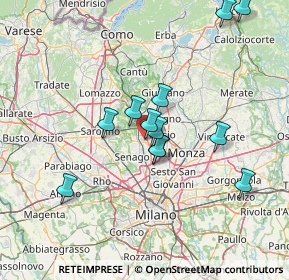 Mappa Via Ticino, 20813 Bovisio-Masciago MB, Italia (12.91583)