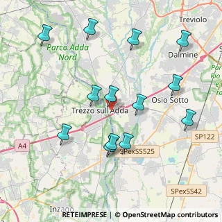 Mappa Italia, 24042 Capriate San Gervasio BG, Italia (4.21077)