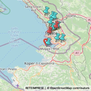 Mappa Via Per Lazzaretto, 34015 Muggia TS, Italia (6.4375)