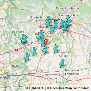Mappa Via San Giovanni Bosco, 24049 Verdello BG, Italia (7.024)